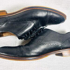 Johnston & Murphy Black Leather Oxfords